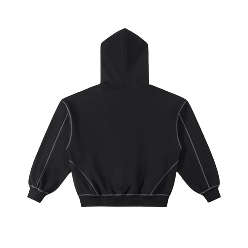 Fastera Contrast Stitch Zip Hoodie