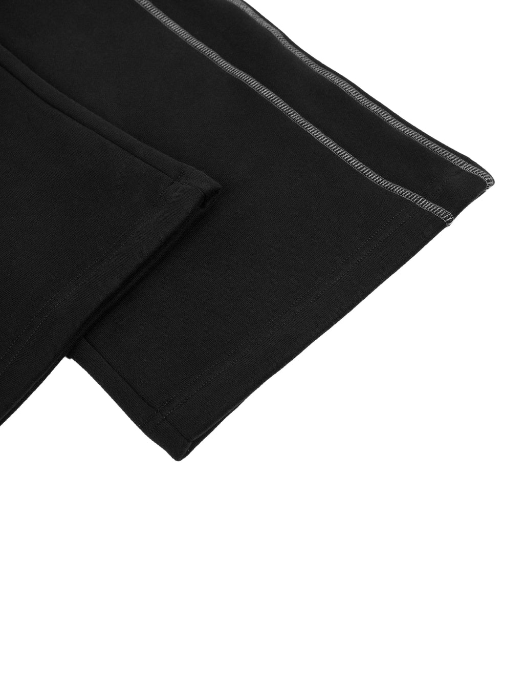 Cyber-Stitch Wide-Leg Sweatpants - Black